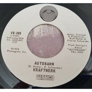 Kraftwerk Autobahn / Morganspaziergang 45 Vinyl 70s Electronic Rock Vertigo 203